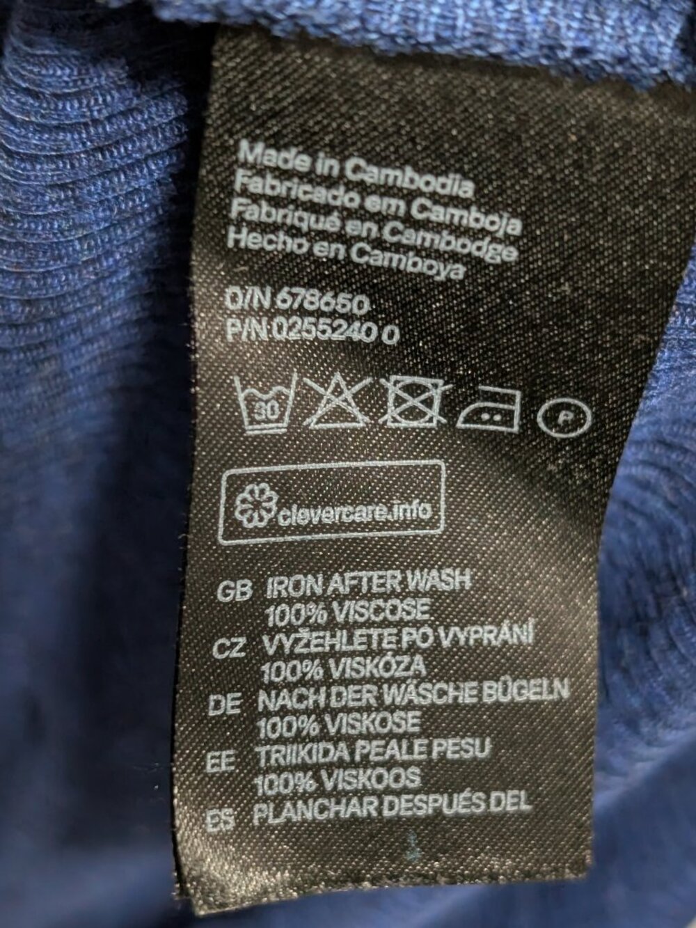 XS Oversized Blue Top - Picture 4 of 6